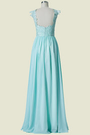 Charming Sleeveless Floor-Length A-Line Chiffon Bridesmaid Dresses with Appliques