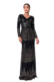 Mermaid Sequin Long Sleeves Evening Dresses