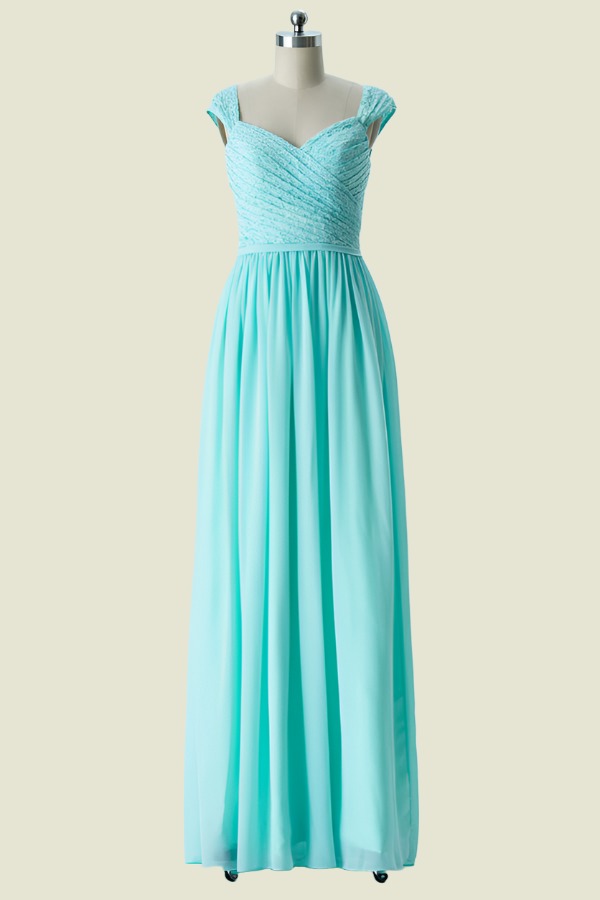 Elegant Floor-Length Sweetheart Sleeveless A-Line Chiffon Bridesmaid Dresses