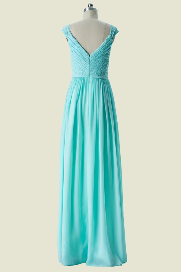 Elegant Floor-Length Sweetheart Sleeveless A-Line Chiffon Bridesmaid Dresses