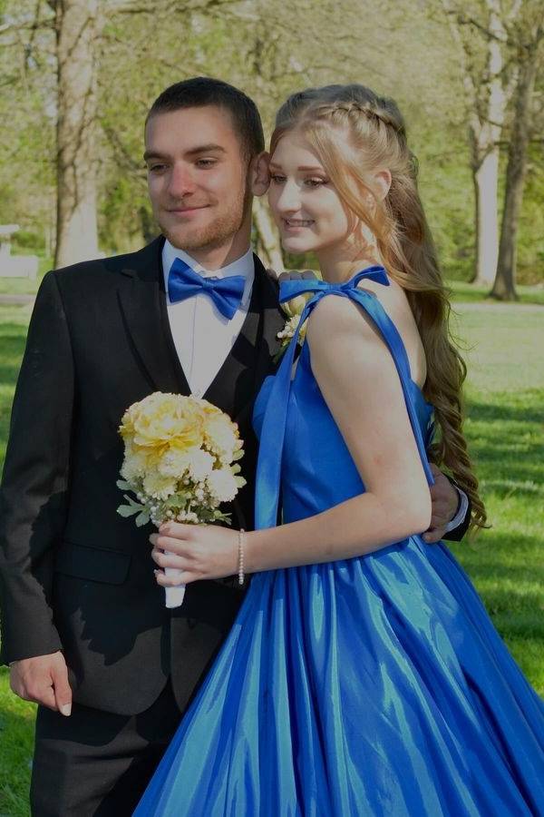 Blue Sweetheart Sleeveless Satin Long Formal Dresses A-Line with Open Back