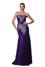 Regency Strapless Mermaid Sequin Prom Evening Dresses