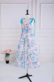 Charming Sweetheart Sleeveless A-Line Floral Print Party Dresses