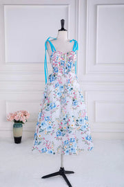 Charming Sweetheart Sleeveless A-Line Floral Print Party Dresses