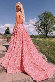 Elegant Long A-Line Sweetheart Strapless Prom Dresses