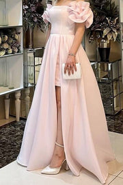 Fabulous Off-The-Shoulder Floor-Length Prom Dresses with Slit