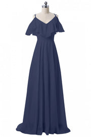 Stormy V-Neck A-Line Chiffon Bridesmaid Dresses