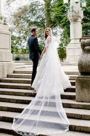 White Gorgeous Off-The-Shoulder Sweetheart A-Line Lace Wedding Dresses 