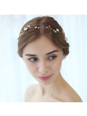 Lovely 1-meter Long Handmade Pearl Braided Headband Accessories