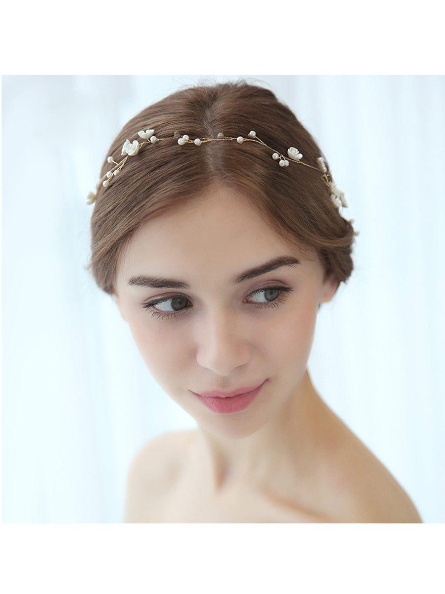 Lovely 1-meter Long Handmade Pearl Braided Headband Accessories