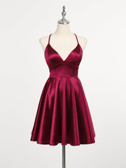 Fancy Spaghetti Straps A-Line Short Homecoming Dress with Lace-Up