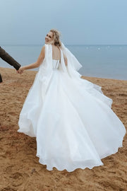 Charming Strapless Long A-Line Wedding Dresses