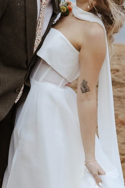 Charming Strapless Long A-Line Wedding Dresses