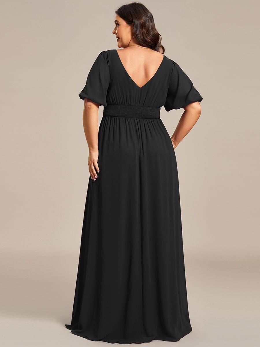 Charming Chiffon A-Line V-Neck Evening Dress with Slit
