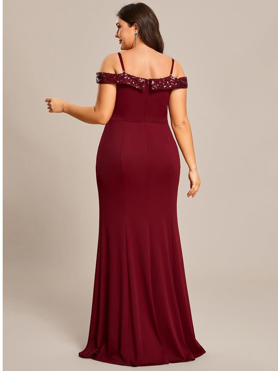 Fabulous Off-The-Shoulder Mermaid Evening Dress with Spaghetti Straps