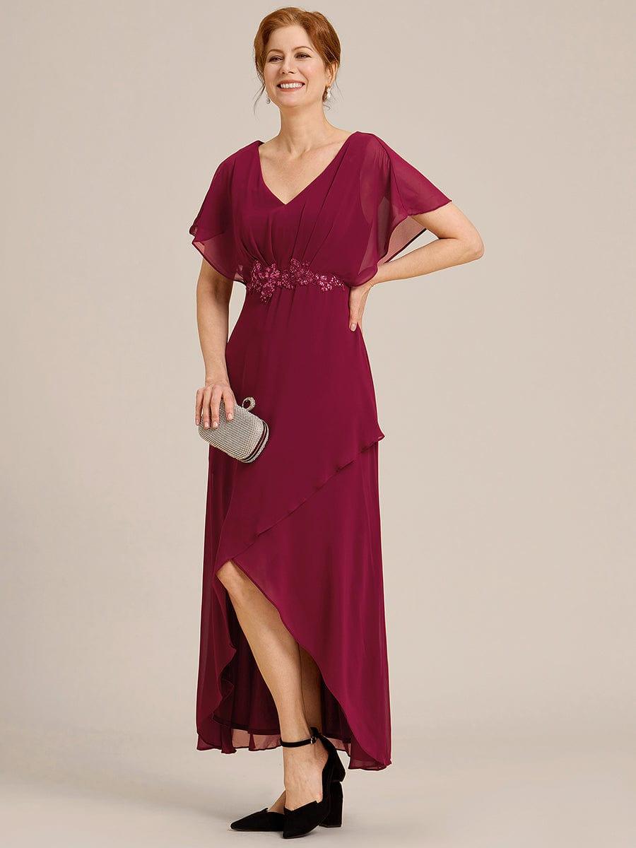 Glamorous A-Line Ankle-Length Mother of the Bride Dress