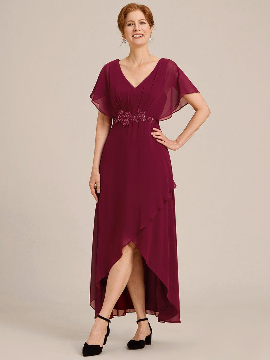 Glamorous A-Line Ankle-Length Mother of the Bride Dress