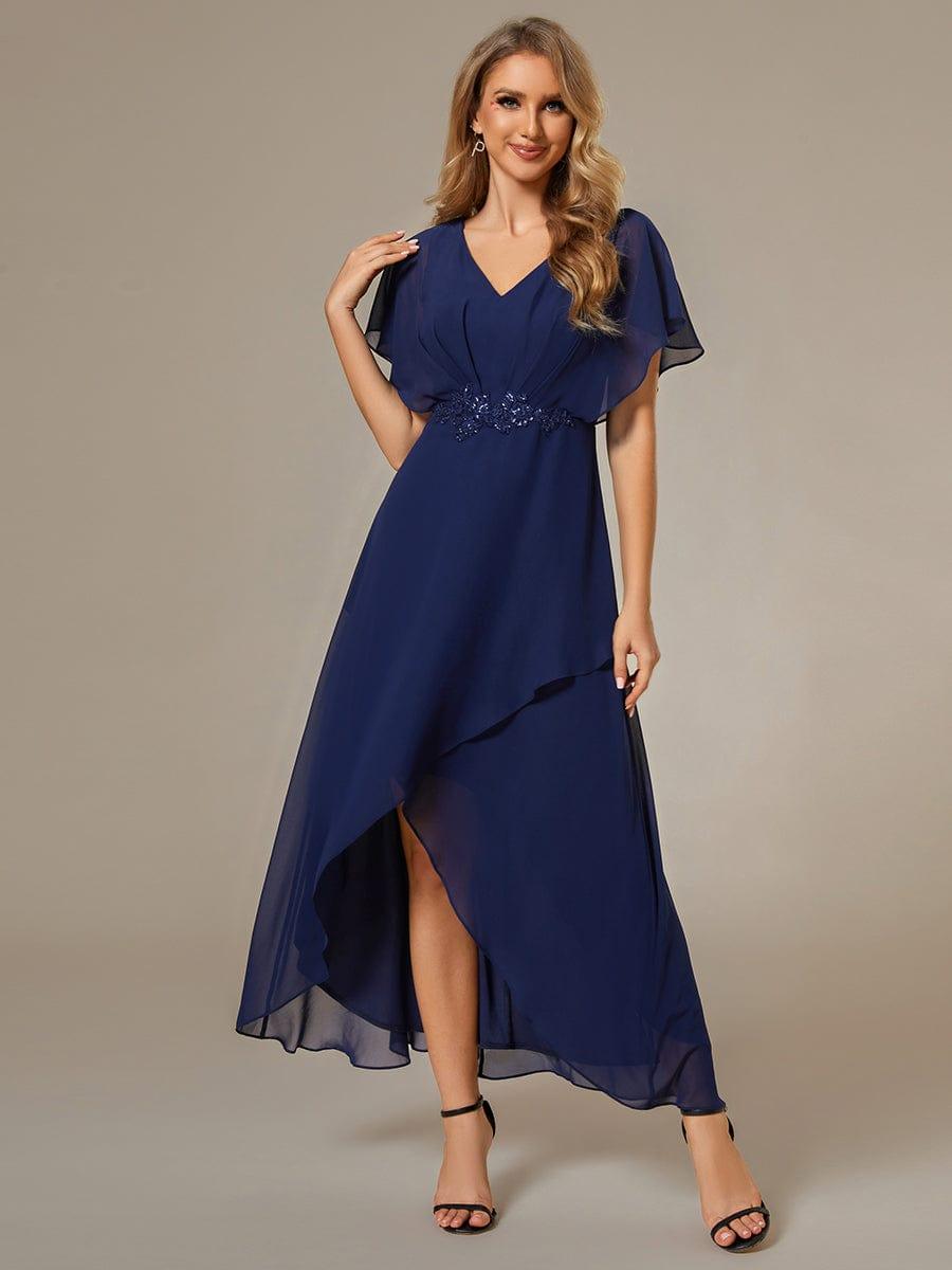 Glamorous A-Line Ankle-Length Mother of the Bride Dress