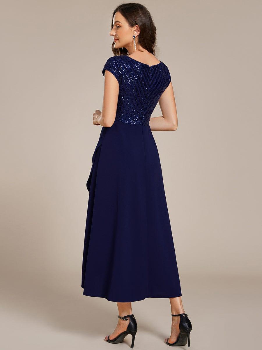 Radiant A-Line V-Neck Sequin Formal Dress