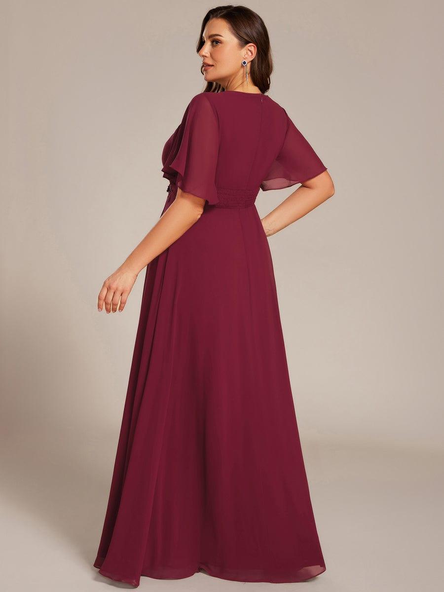 Flattering Plus Size Floor-Length A-Line Chiffon Formal Dress