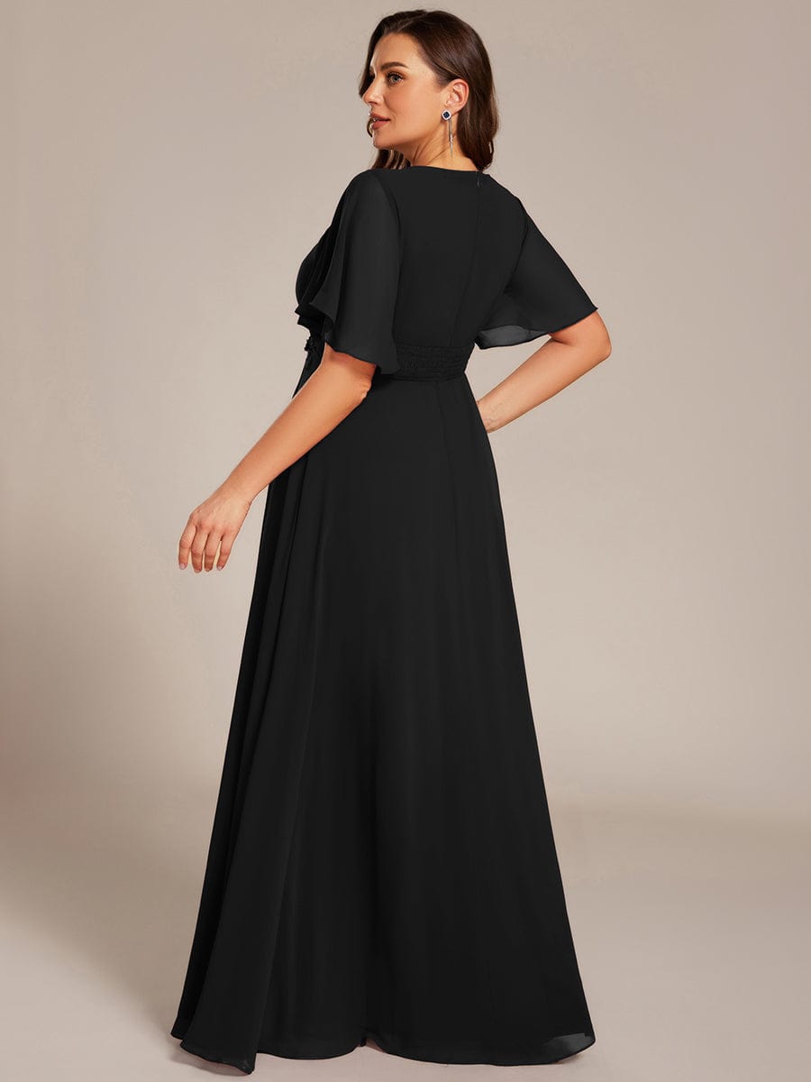 Flattering Plus Size Floor-Length A-Line Chiffon Formal Dress