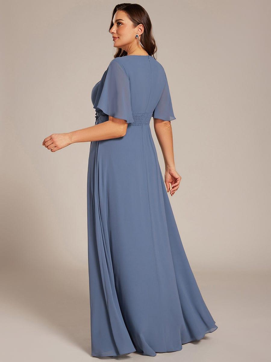Flattering Plus Size Floor-Length A-Line Chiffon Formal Dress