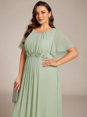 Flattering Plus Size Floor-Length A-Line Chiffon Formal Dress