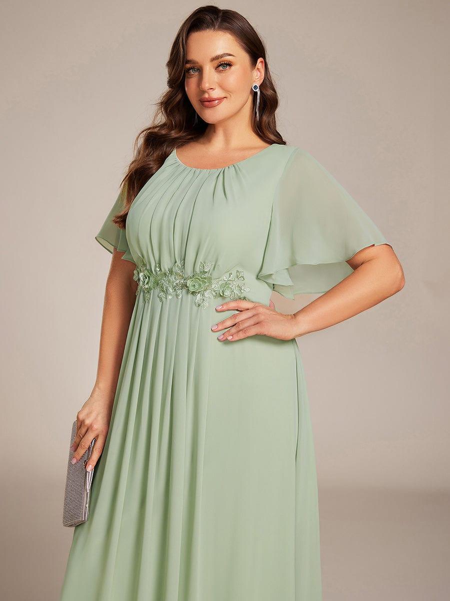 Flattering Plus Size Floor-Length A-Line Chiffon Formal Dress