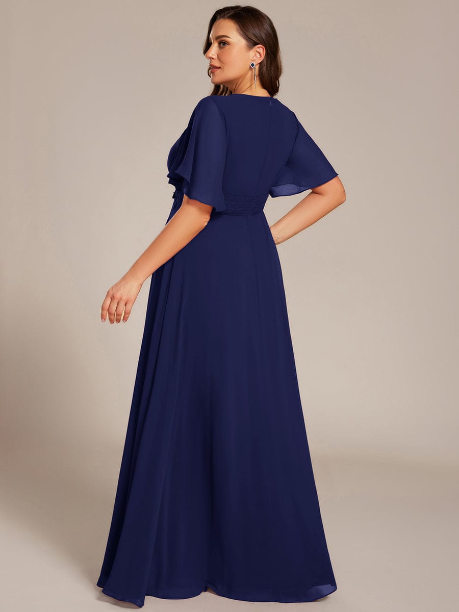 Flattering Plus Size Floor-Length A-Line Chiffon Formal Dress