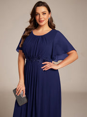 Flattering Plus Size Floor-Length A-Line Chiffon Formal Dress