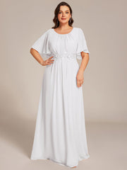 Flattering Plus Size Floor-Length A-Line Chiffon Formal Dress