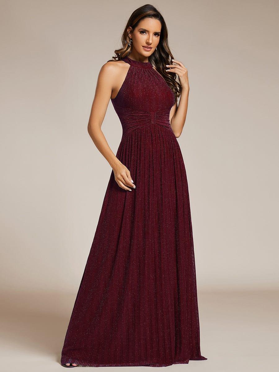 Dazzling Floor-Length A-Line Sleeveless Sequin Formal Evening Dress