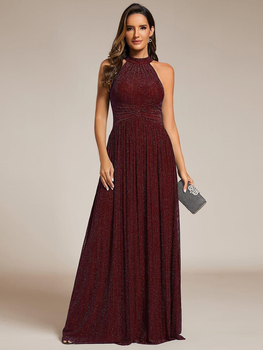 Dazzling Floor-Length A-Line Sleeveless Sequin Formal Evening Dress