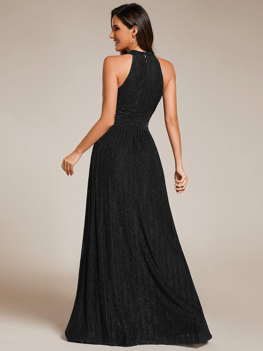 Dazzling Floor-Length A-Line Sleeveless Sequin Formal Evening Dress