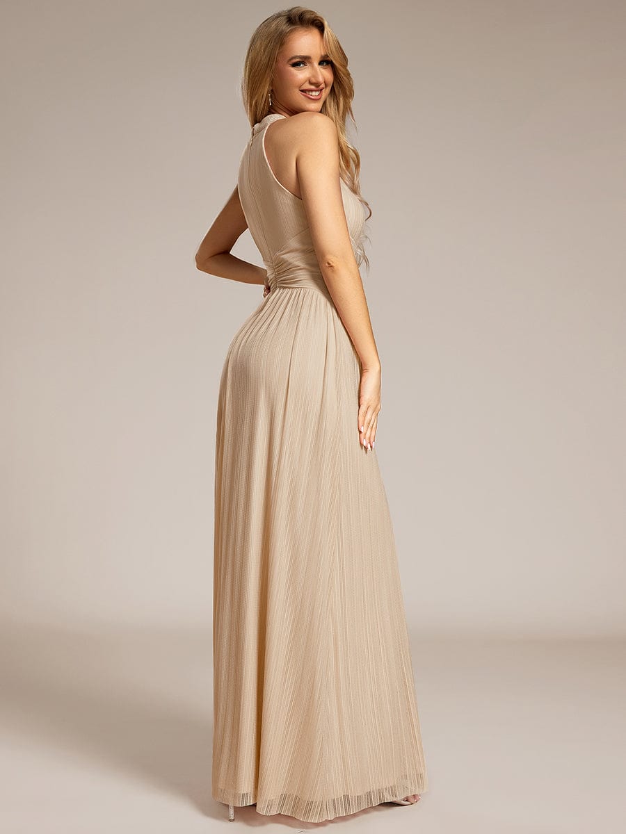 Dazzling Floor-Length A-Line Sleeveless Sequin Formal Evening Dress