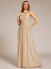 Dazzling Floor-Length A-Line Sleeveless Sequin Formal Evening Dress