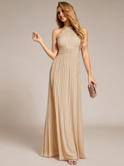 Dazzling Floor-Length A-Line Sleeveless Sequin Formal Evening Dress