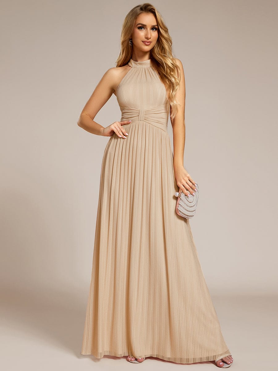 Dazzling Floor-Length A-Line Sleeveless Sequin Formal Evening Dress
