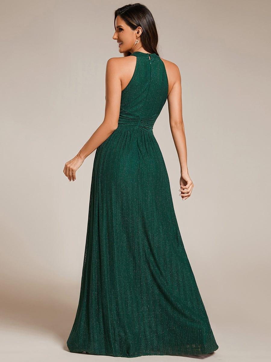 Dazzling Floor-Length A-Line Sleeveless Sequin Formal Evening Dress
