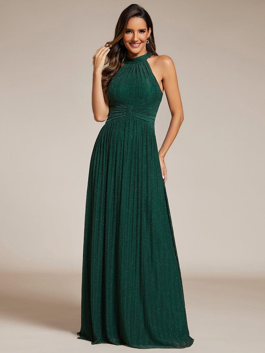 Dazzling Floor-Length A-Line Sleeveless Sequin Formal Evening Dress