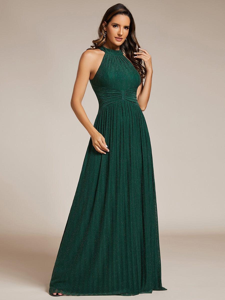 Dazzling Floor-Length A-Line Sleeveless Sequin Formal Evening Dress