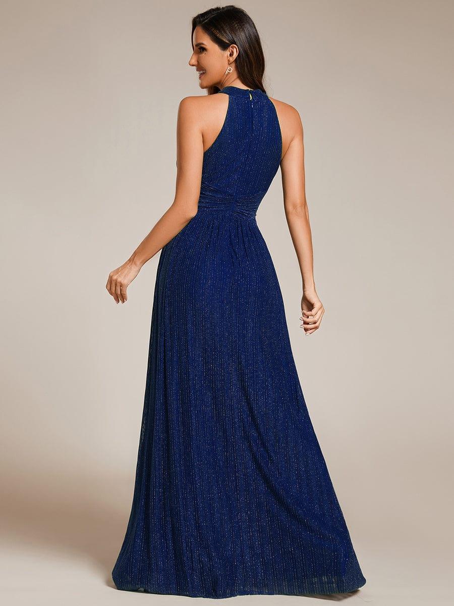 Dazzling Floor-Length A-Line Sleeveless Sequin Formal Evening Dress