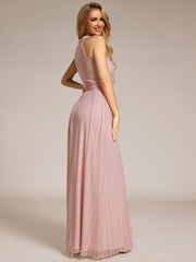 Dazzling Floor-Length A-Line Sleeveless Sequin Formal Evening Dress