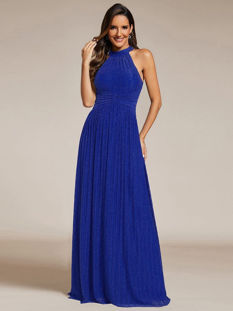 Dazzling Floor-Length A-Line Sleeveless Sequin Formal Evening Dress