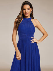 Dazzling Floor-Length A-Line Sleeveless Sequin Formal Evening Dress