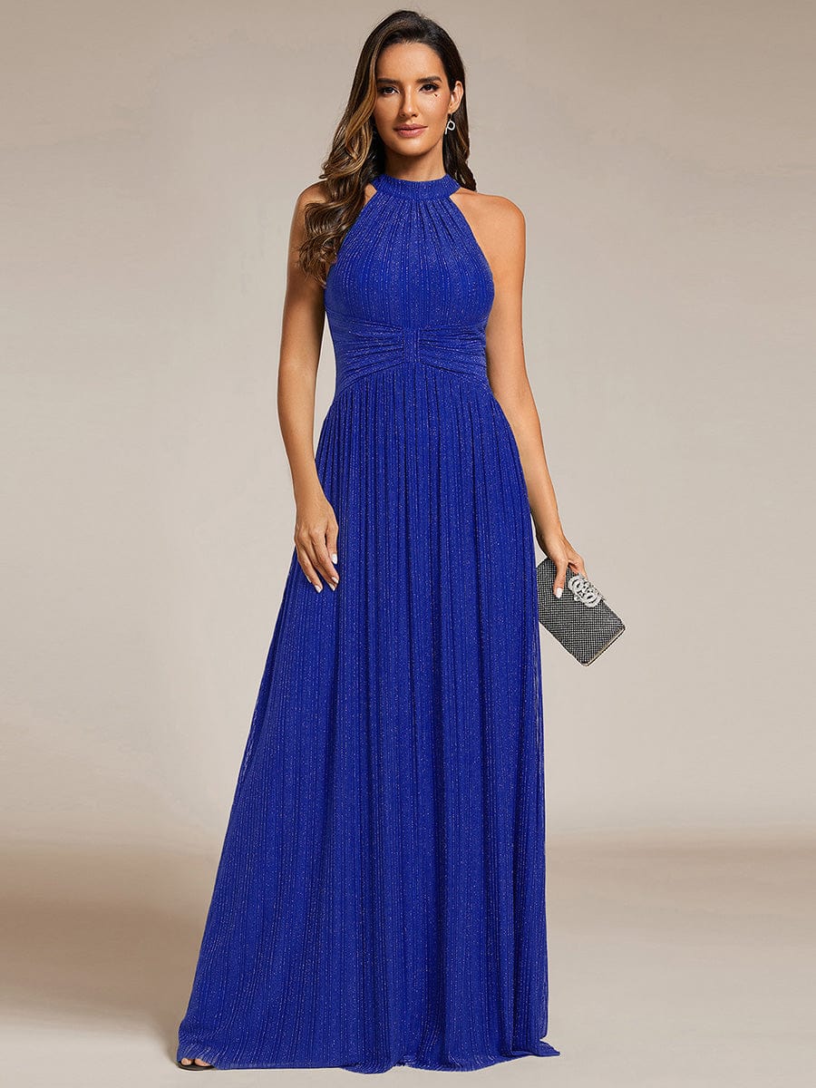 Dazzling Floor-Length A-Line Sleeveless Sequin Formal Evening Dress