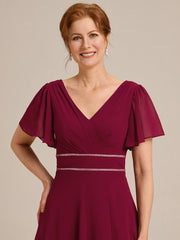 Fabulous A-Line V-Neck Chiffon Mother of the Bride Dress
