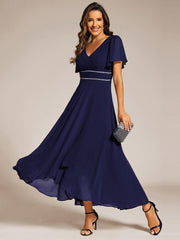 Fabulous A-Line V-Neck Chiffon Mother of the Bride Dress