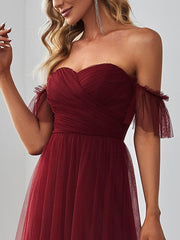 Alluring Off-The-Shoulder Sweetheart A-Line Evening Dress