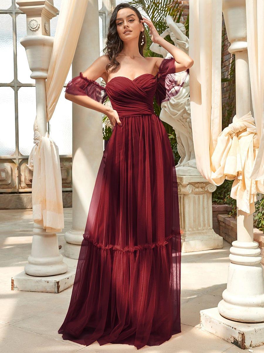 Alluring Off-The-Shoulder Sweetheart A-Line Evening Dress